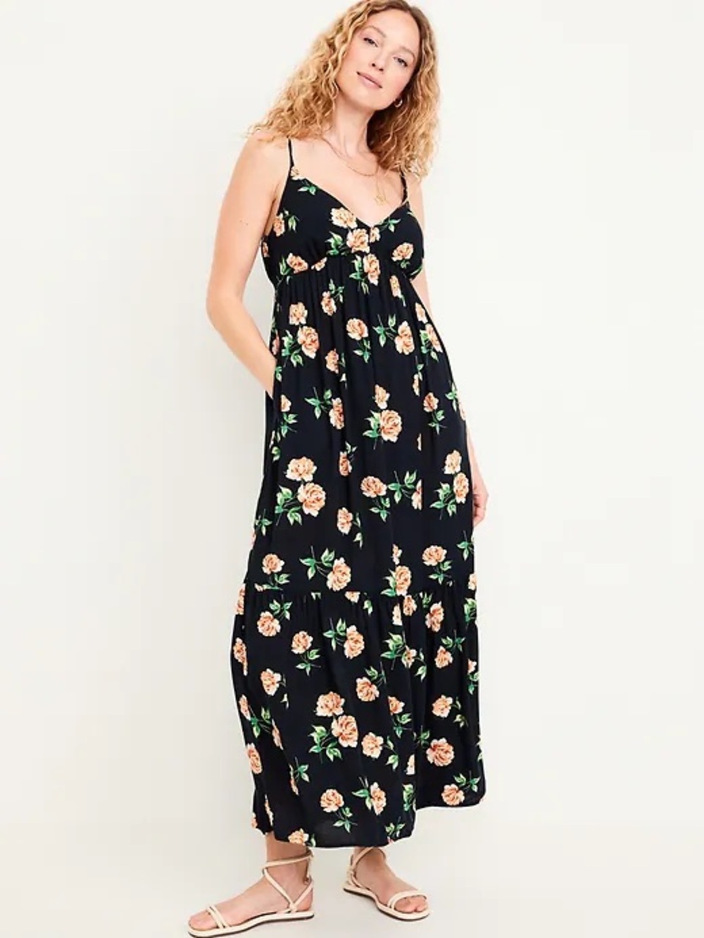 Black Floral Maxi Dress